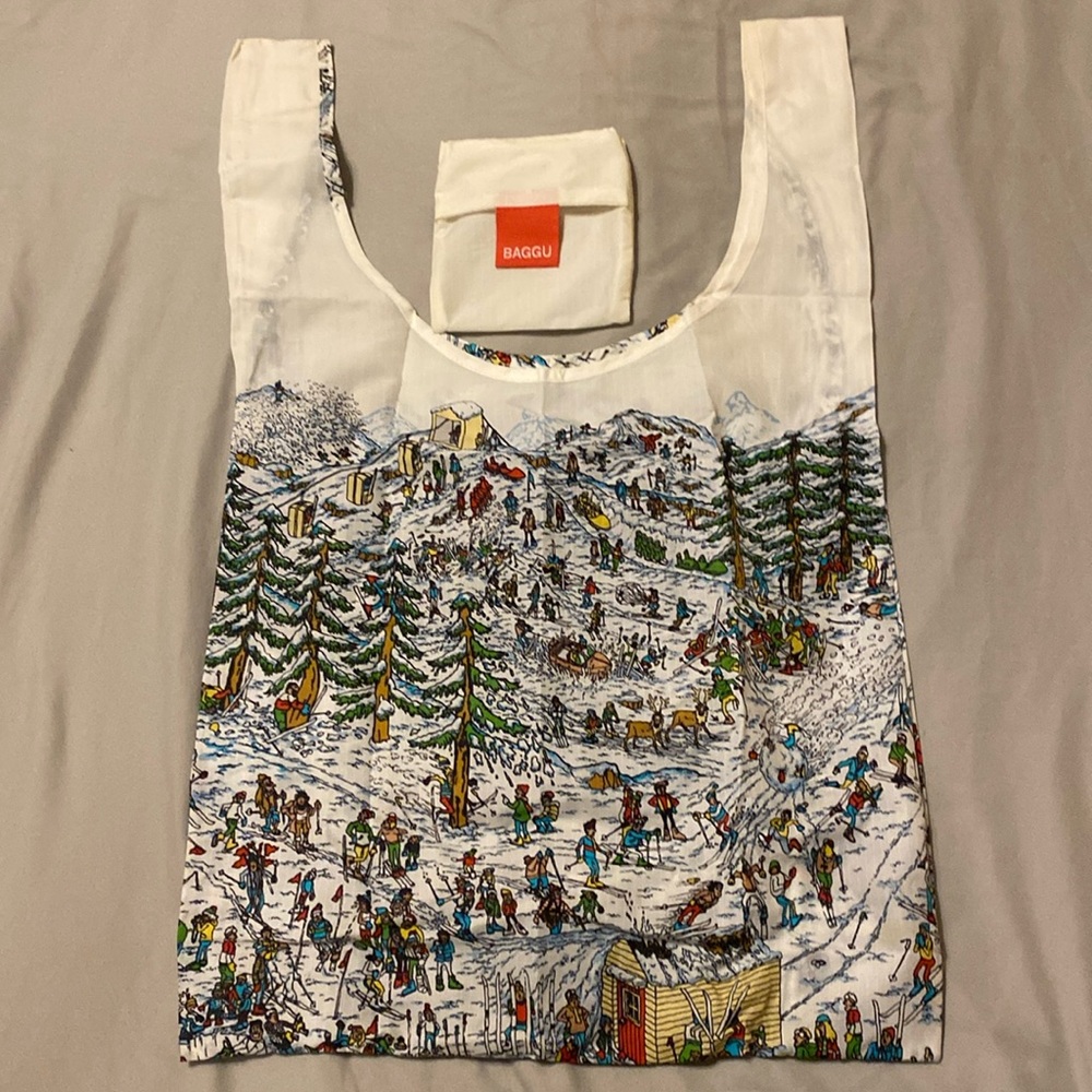 NWOT BAGGU Where’s Waldo Standard Reusable Bag